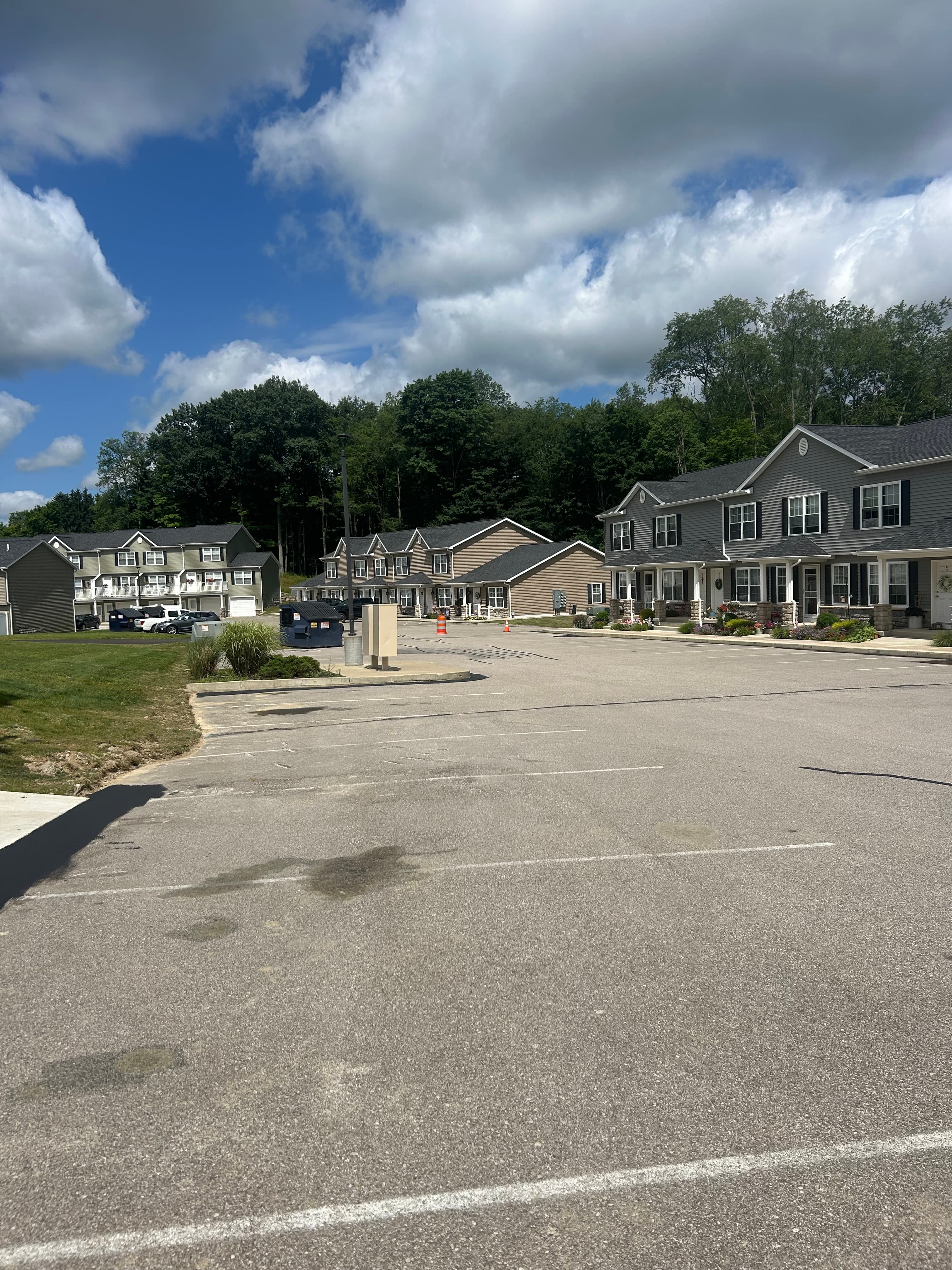 Before sealcoating: Community Parking Area